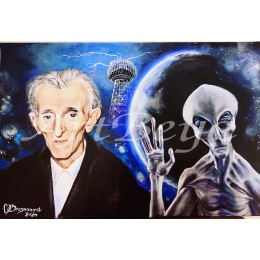 024 Nikola Tesla a... 024_-_vnuknutie60x40_akryl_pltno
